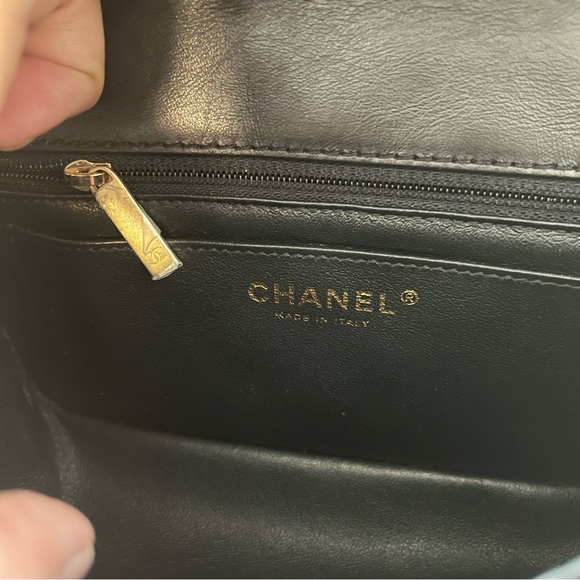 SOLD Authentic Chanel 2.55 Classic Mini Flap Bag Crossbody Aged Calfskin GHW - Picture 13 of 16